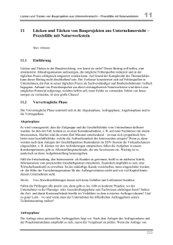 Lücken und Tücken von Bauprojekten aus