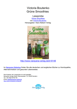 Gr&uuml;ne Smoothies - Victoria Boutenko