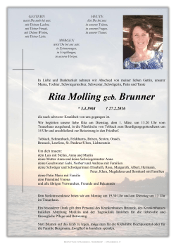 Rita Molling geb. Brunner