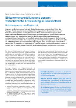 Einkommensverteilung und gesamtwirtschaftliche Entwicklung in