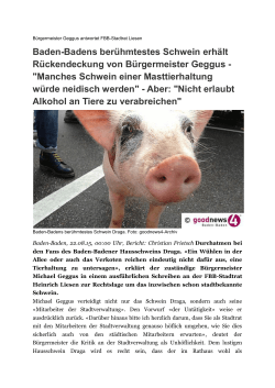 22.08.2015 - goodnews: Bürgermeister Geggus antwortet FBB