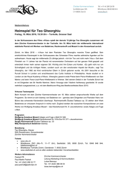 Heimspiel f&uuml;r Teo Gheorghiu