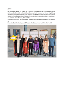 Die Sternsinger Anna (11), Fiona (11), Theresa (15) und Marvin (14
