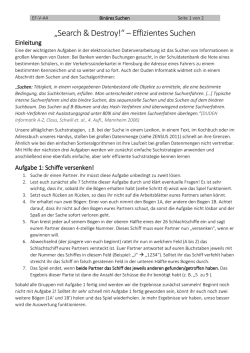 Effizientes Suchen - Wiki Informatik Grundkurs Abi 2017