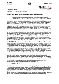 Zukunft der ADAC Rallye Deutschland bis 2020 gesichert