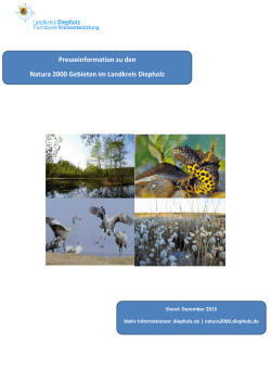Presseinformation Natura 2000 – Stand Dezember 2015