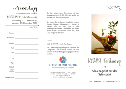IKEBANA - Der Blumenweg Alles beginnt mit der Sehnsucht