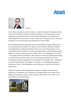 Hallo Du! Ich bin Paula und studiere derzeit im dritten von