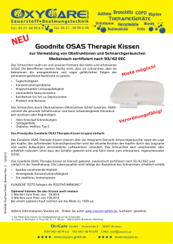 Goodnite OSAS Therapie Kissen