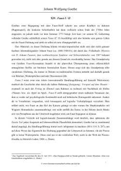 Johann Wolfgang Goethe - Literaturwissenschaft Online