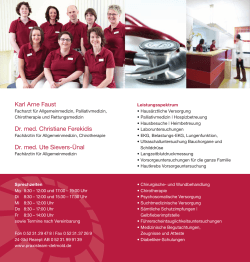 Karl Arne Faust Dr. med. Christiane Ferekidis Dr. med. Ute Sievers