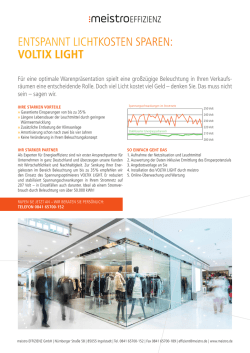 entspannt lichtkosten sparen: voltix light