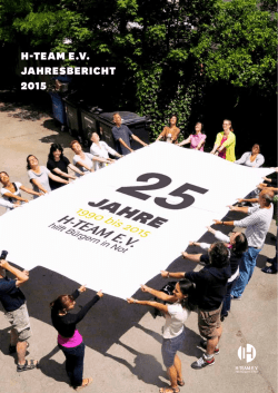 H-team e.v. JaHresbericHt 2015