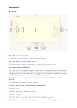 Handballregeln  - Katharinen