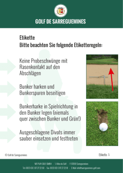 Keine Probeschwünge mit Rasenkontakt auf den Abschlägen