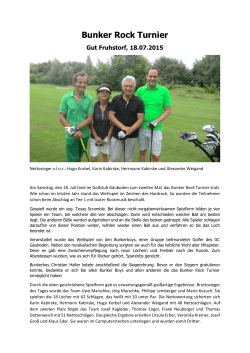 Bunker Rock Turnier - Golfclub Gäuboden e.V.