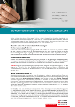 Die wichtigsten Schritte bei der Nachlassregelung