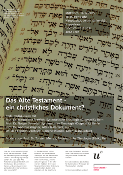 Das Alte Testament - ein christliches Dokument?