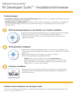 NI Developer Suite Installation Guide (German)