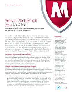 Server-Sicherheit von McAfee