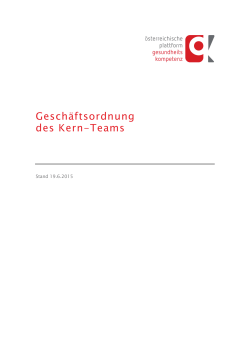 Kern-Teams - Fonds Gesundes Österreich