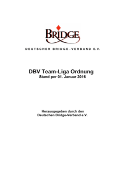 DBV-Team-Liga-Ordnung - Deutscher Bridge