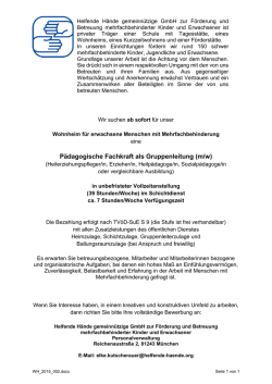Helfende H&auml;nde gemeinn&uuml;tzige GmbH zur F&ouml;rderung und