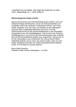 22. Januar - Verein Ausbau Osttangente