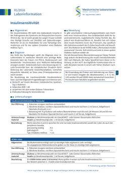 Insulinsensitivit&auml;t