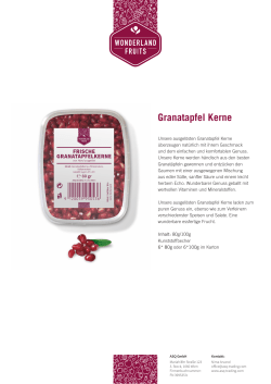 Granatapfel Kerne - Wonderland Fruits