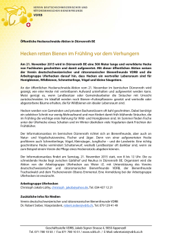 Hecken retten Bienen im Fr&uuml;hling vor dem Verhungern
