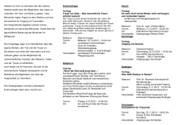 Hospitztage im Herst 2015