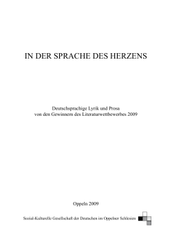 in der sprache des herzens - Towarzystwo Społeczno &ndash; Kulturalne