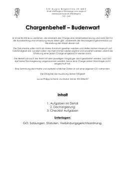 Chargenbehelf – Budenwart
