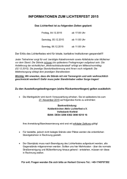 informationen zum lichterfest 2015