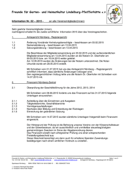 Mitgliederinfo 02/2015