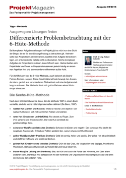 Differenzierte Problembetrachtung mit der 6-H&uuml;te