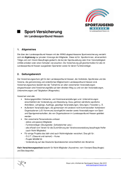 Sport-Versicherung - Sportjugend Hessen
