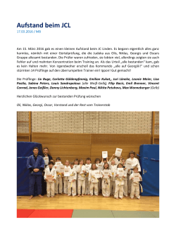 Aufstand beim JCL - Judo