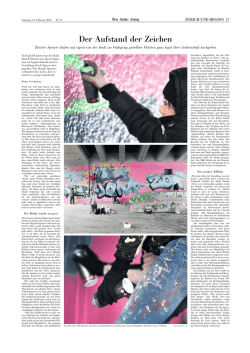 Legal Sprayen in Zürich. NZZ