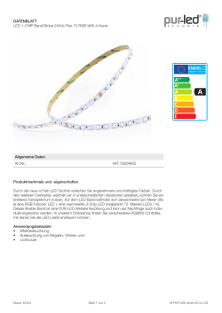 DATENBLATT LED 1-CHIP Band/Stripe 24Vdc Flex 72 RGB