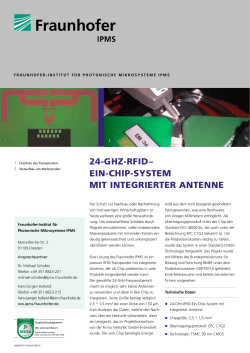 24-GHz-RFID− EIn-CHIp-SyStEm mIt IntEGRIERtER AntEnnE
