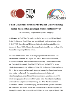 FTDI Chip stellt neue Hardware zur Unterstützung seiner
