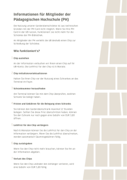Informationen f&uuml;r Mitglieder der P&auml;dagogischen Hochschule (PH)
