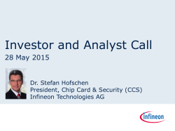 Investor and Analyst Call