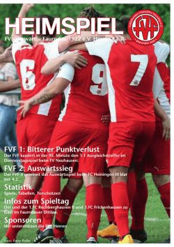 heimspiel - FV Vorw&auml;rts Faurndau