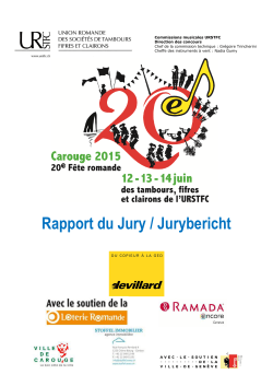 Rapport du Jury / Jurybericht