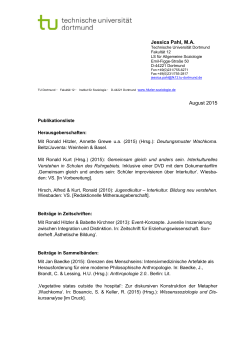 Jessica Pahl, M.A. August 2015 - Hitzler