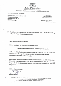 Isolde Richter, Heilpraktiker