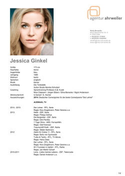 Jessica Ginkel - Agentur Ahrweiler